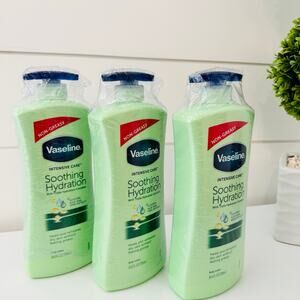 Lot Of  3 New Vaseline Soothing Hydration Lotions  24.5 oz Each